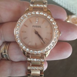 Fossil gold tone watch